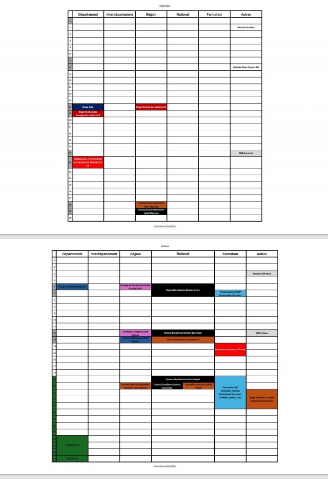 Image de l'actu 'CALENDRIER OFFICIEL 2024-2025'