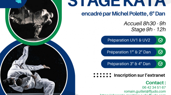 Stage Kata avec Michel Polette 6e dan– Dimanche 21 décembre 2025 à Rochefort
